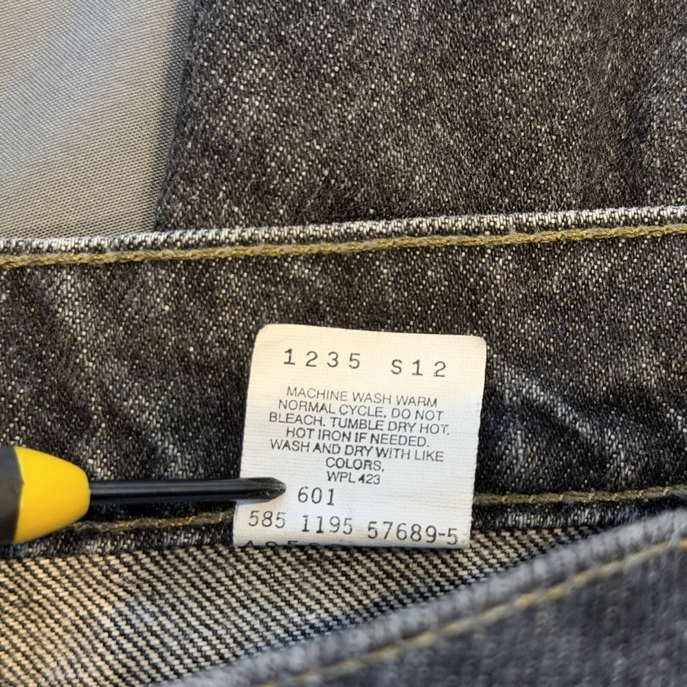 Vintage Levi's 505 Orange Tab Jeans Faded Mens 31x32 Black Denim USA Grunge 90s - Picture 4 of 7